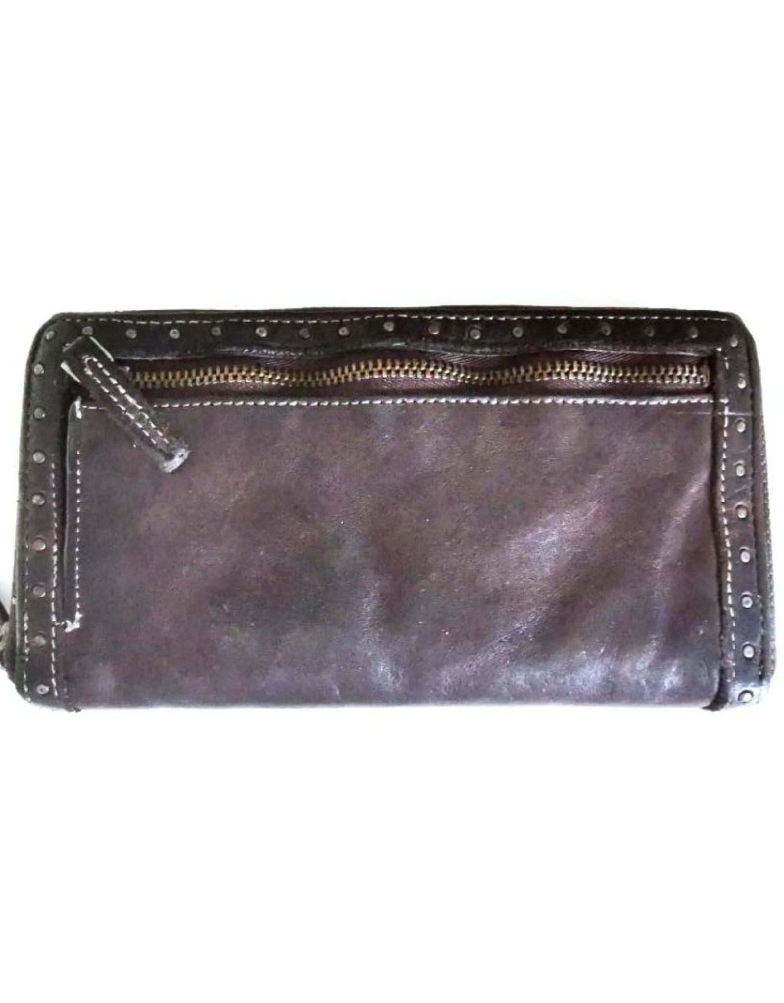 Bellicci Leather Wallets - Leather purse washed leather Bellicci (d.brown)
