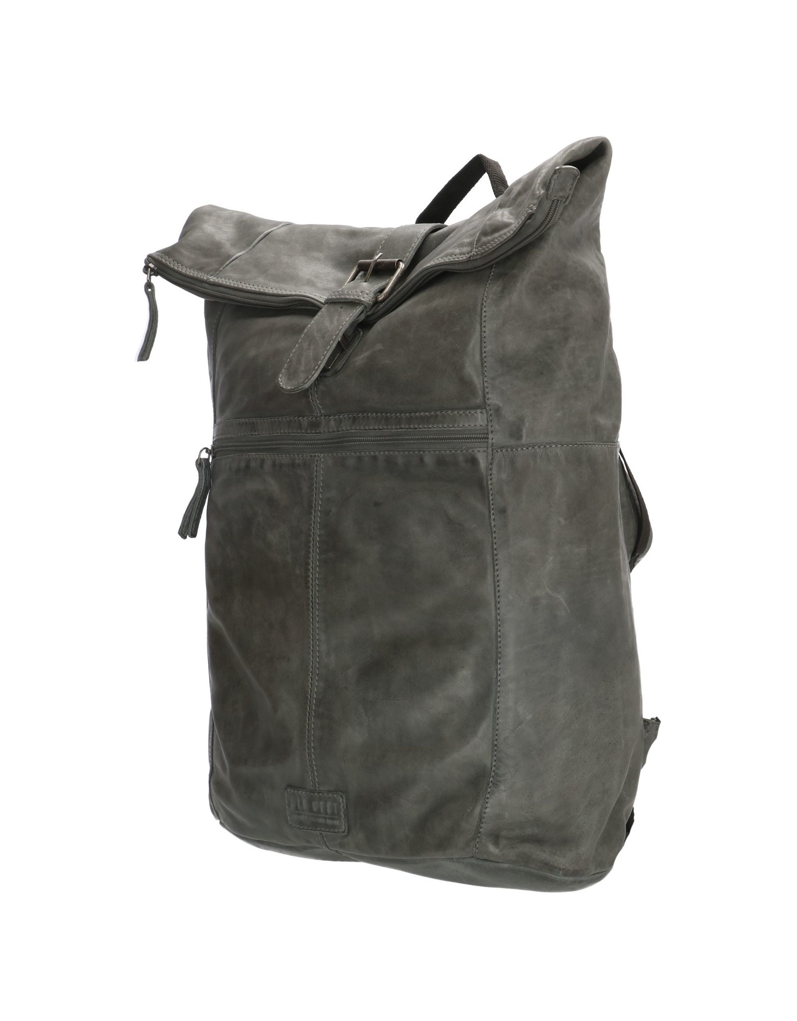 Old West Leather backpacks Leather shoppers - Washed Leather Roll-Top backpack Old West 15,6" - 17,3" (grey)