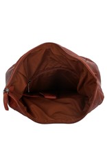 Old West Leren rugzakken Leren shoppers -  Rolltop rugzak Old West 13,3" (donkercognac)