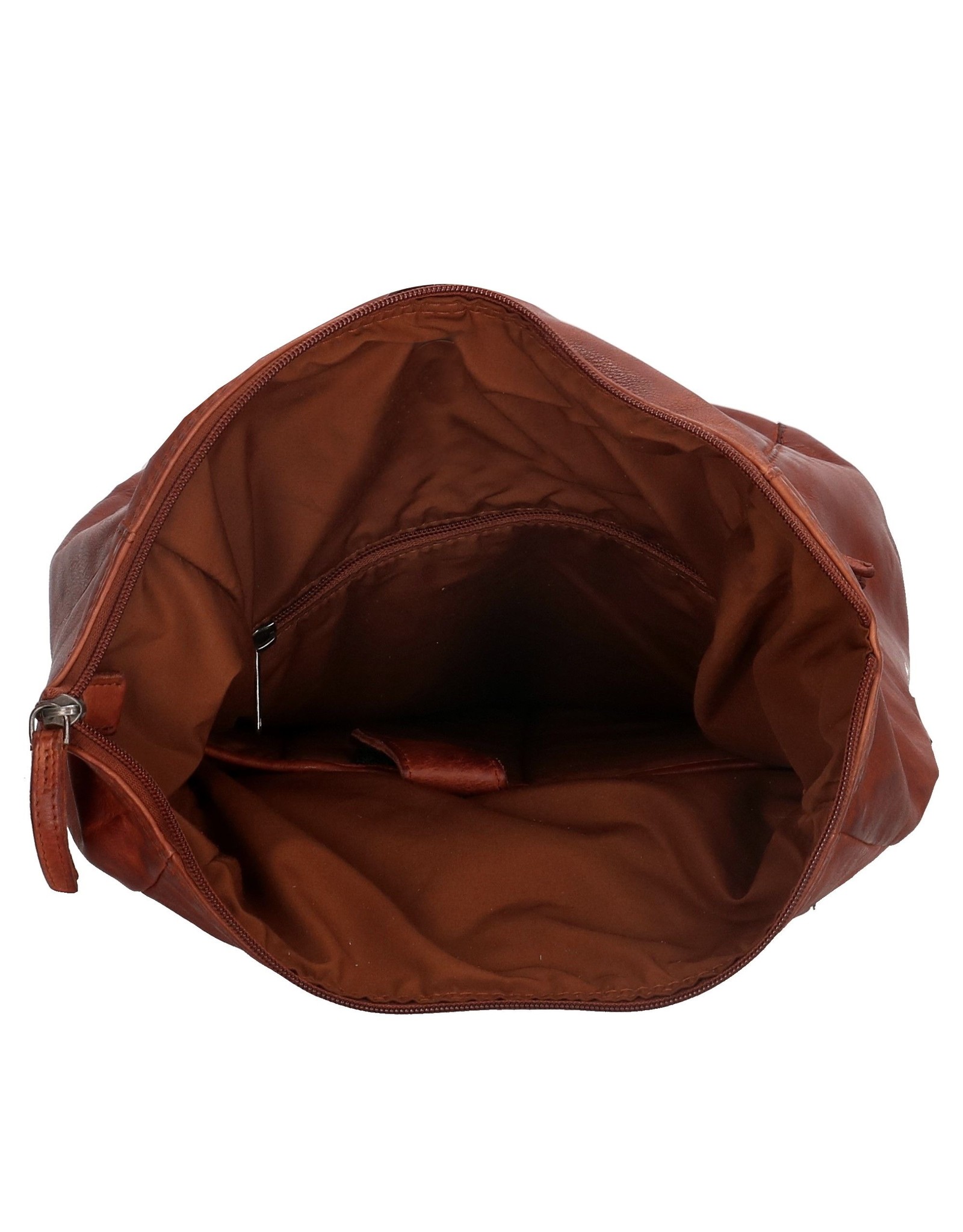 Old West Leren rugzakken Leren shoppers -  Rolltop rugzak Old West 13,3" (donkercognac)