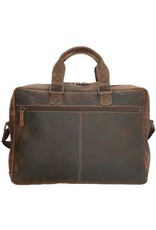 Old West Leren werktassen en Leren laptoptassen - Laptoptas Old West 15,6 " (donkerbruin)