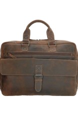 Old West Leather laptop bags - Laptop bag Old West 15,6" (dark brown)