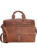 Old West Leather laptop bags - Laptop bag Old West 15,6" tanned leather  (camel)