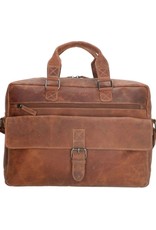 Old West Leather laptop bags - Laptop bag Old West 15,6" tanned leather  (camel)