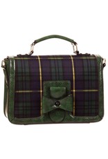 Banned Retro bags  Vintage bags - Banned Retro handbag Tartan green