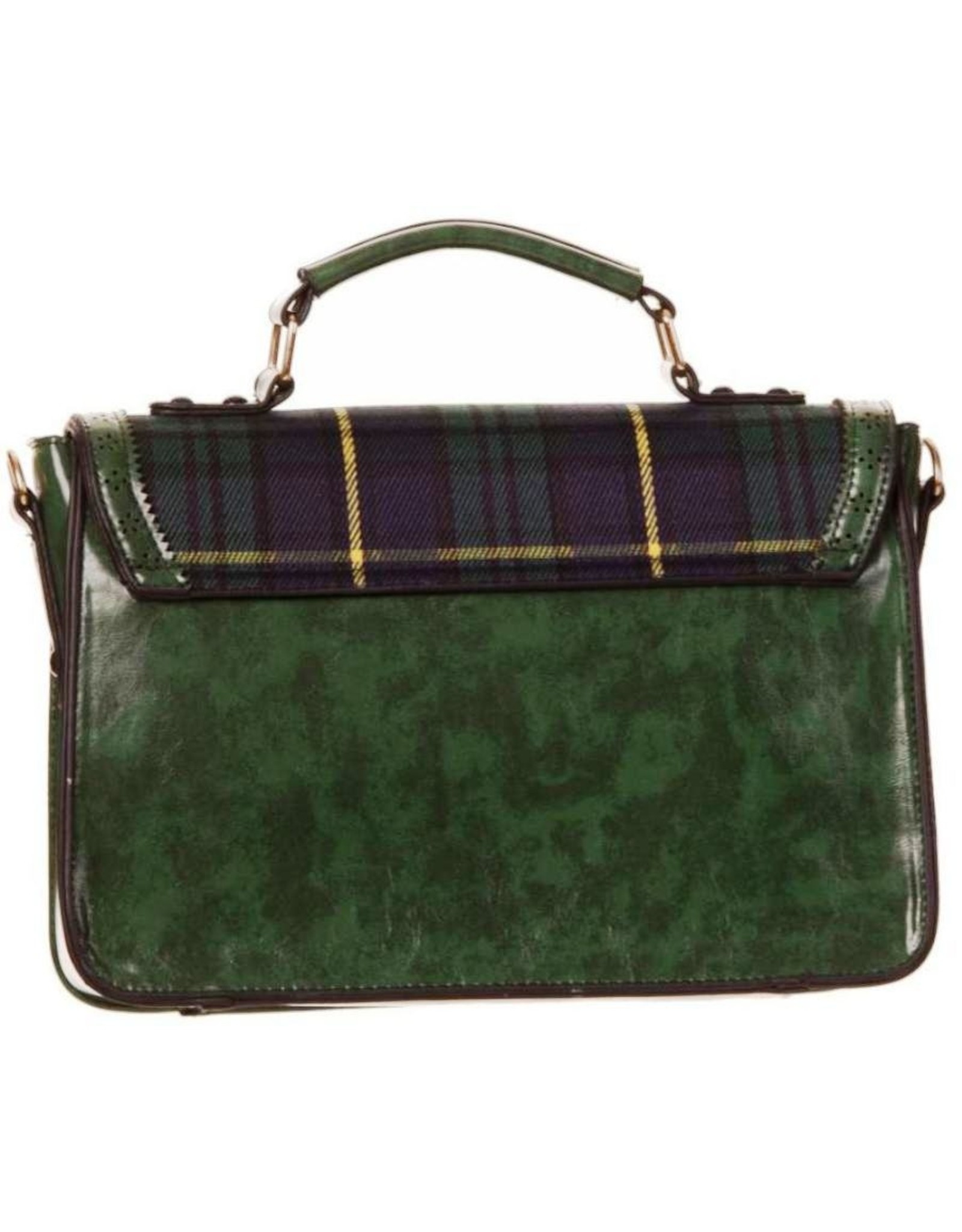 Banned Retro bags  Vintage bags - Banned Retro handbag Tartan green