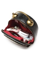 Magic Bags Steampunk bags Gothic bags - Steampunk Vintage Clock handbag with working Clock (black-red)