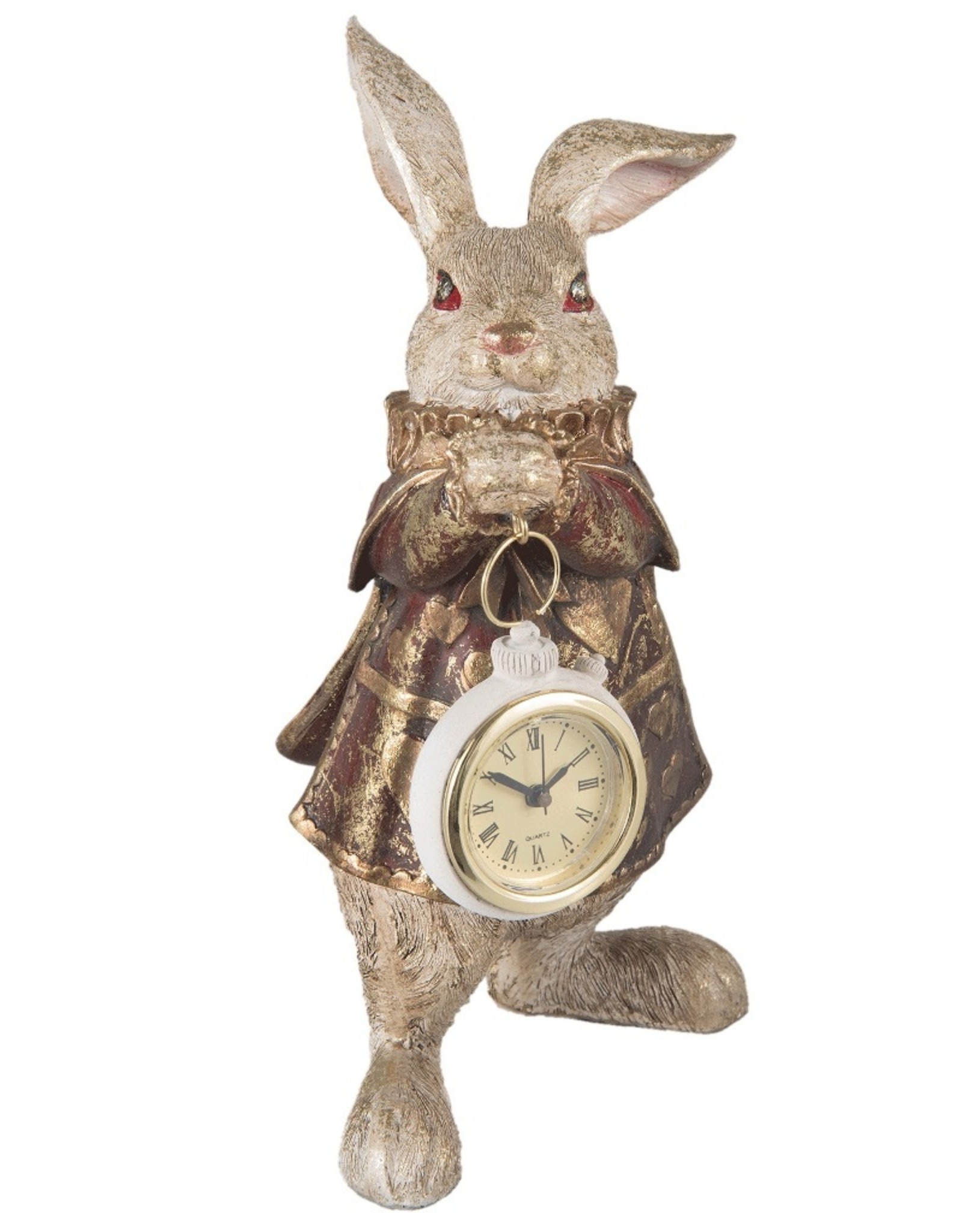 C&E Giftware Figurines Collectables - Rabbit with Clock figurine 25cm