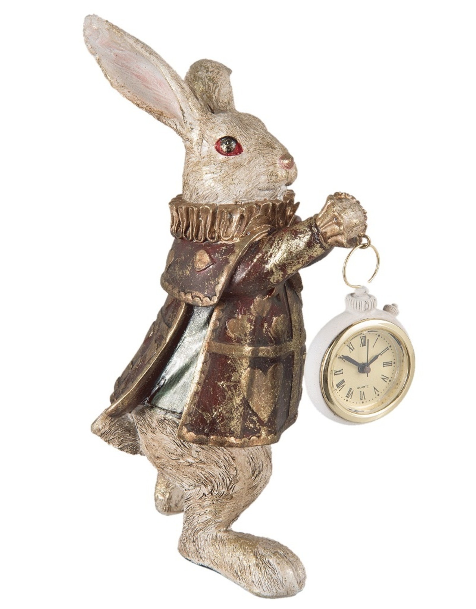 C&E Giftware Figurines Collectables - Rabbit with Clock figurine 25cm