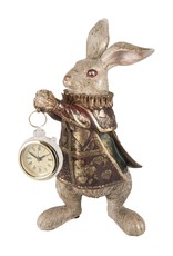 C&E Giftware Figurines Collectables - Rabbit with Clock figurine 25cm