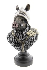 C&E Giftware Figurines Collectables - Wild Boar Knight statue 25cm (bust)