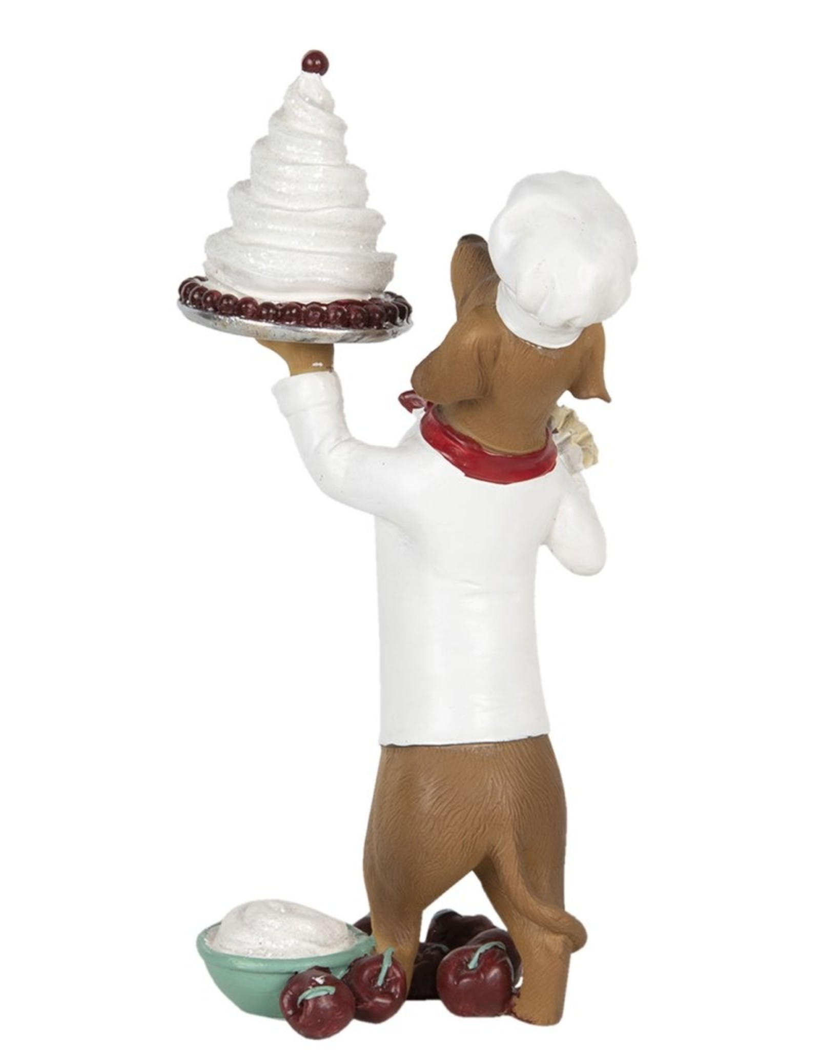 C&E Giftware Beelden Collectables - Hond Banketbakker met Taart beeld 24cm