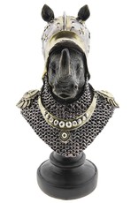 C&E Giftware Figurines Collectables - Rhino Knight statue 26cm (bust)