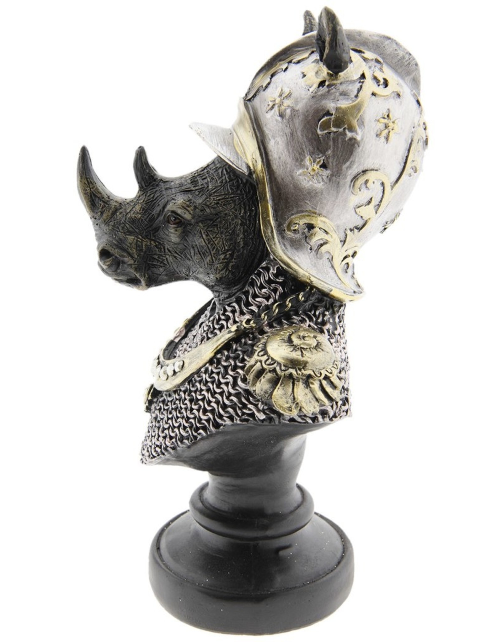 C&E Giftware Beelden Collectables - Neushoorn Ridder beeld 26cm (buste)