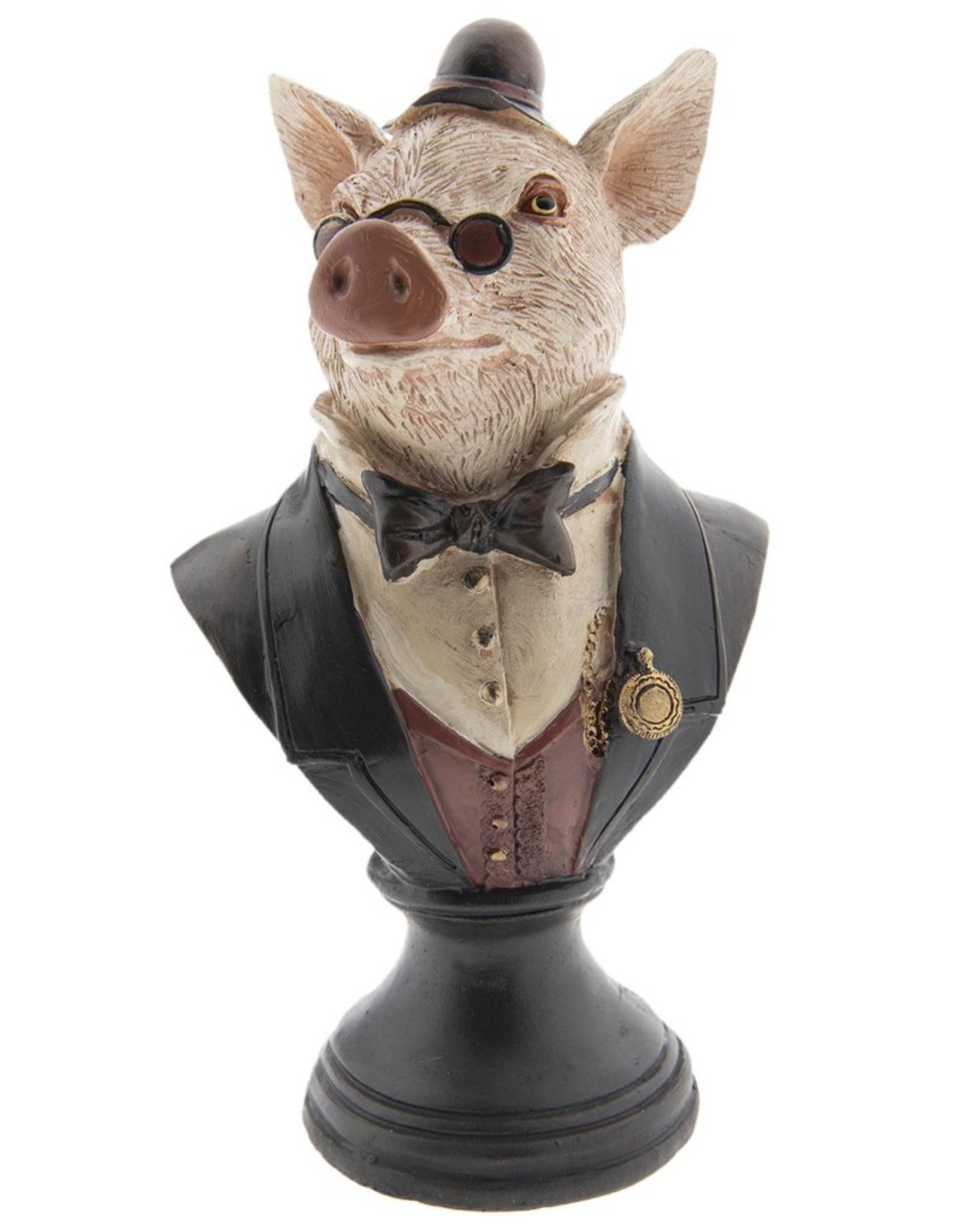 C&E Giftware Figurines Collectables - Pig Clerk statue 24cm (bust)