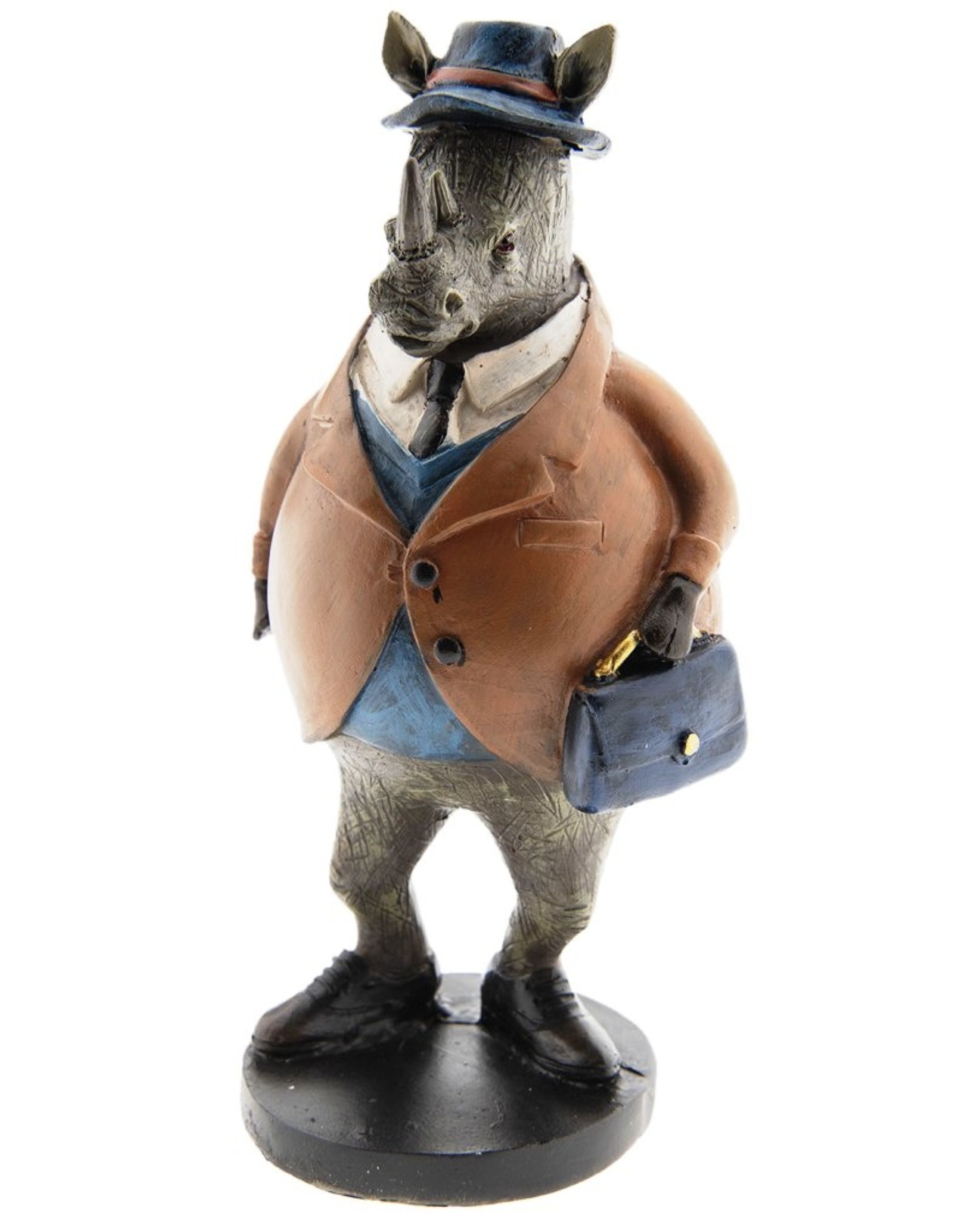 C&E Giftware Figurines Collectables - Rhino with Briefcase statue 19cm