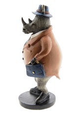 C&E Giftware Figurines Collectables - Rhino with Briefcase statue 19cm