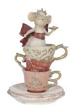 C&E Giftware Figurines Collectables - Mouse Princess in Tea Mug figurine 16cm