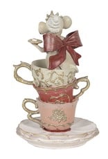 C&E Giftware Beelden Collectables - Muis Prinses in Theemok beeldje 16cm