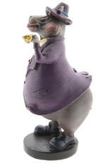 C&E Giftware Figurines Collectables - Hippopotamus Gentlemen with Pipe figurine 19cm