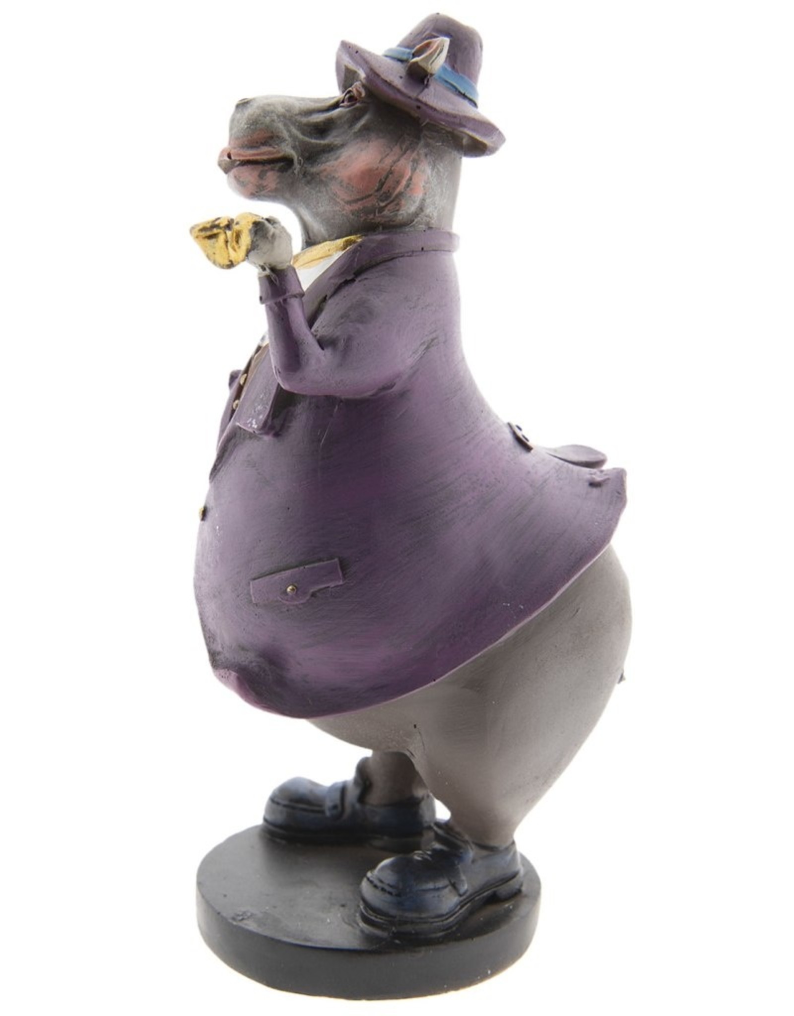 C&E Giftware Beelden Collectables - Nijlpaard Gentlemen met Pijp beeld 19cm