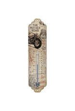 Nostalgic Art Giftware Figurines Collectables - Route 66 Bike Map Thermometer