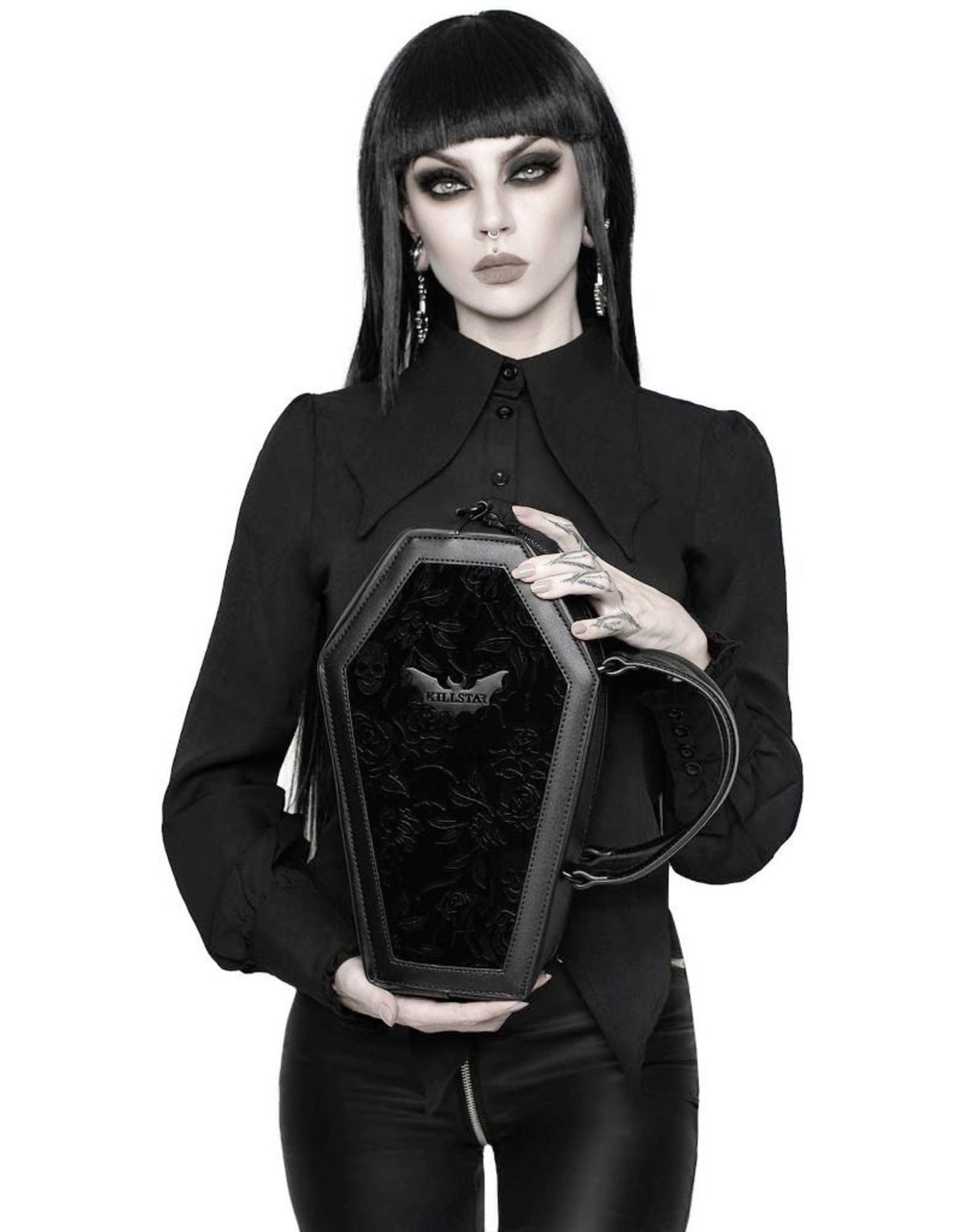 Killstar Killstar bags and accessories - Killstar Vampire's Kiss coffin handbag (black)