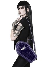 Killstar Killstar bags and accessories - Killstar Vampire's Kiss coffin handbag (plum)