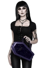 Killstar Killstar bags and accessories - Killstar Vampire's Kiss coffin handbag (plum)