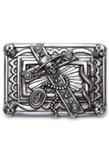 Acco Buckles - Buckle with Cross and Skulls - solid metal