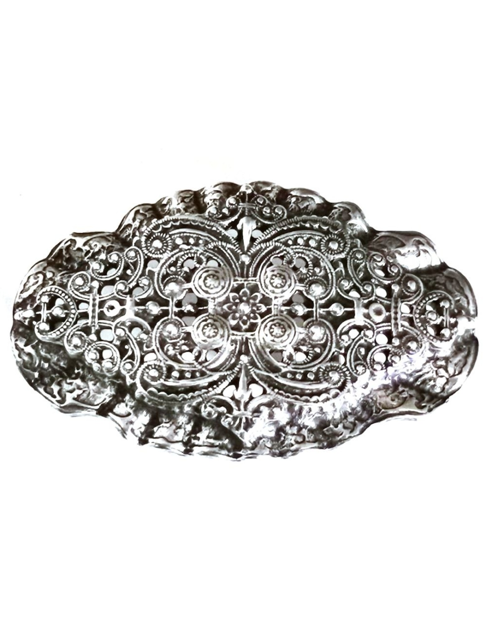 Acco Buckles - Buckle with Victorian Ornament - solid metal