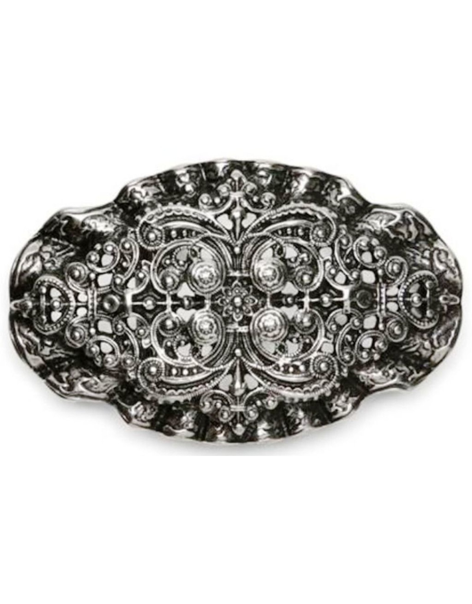 Acco Buckles - Buckle with Victorian Ornament - solid metal