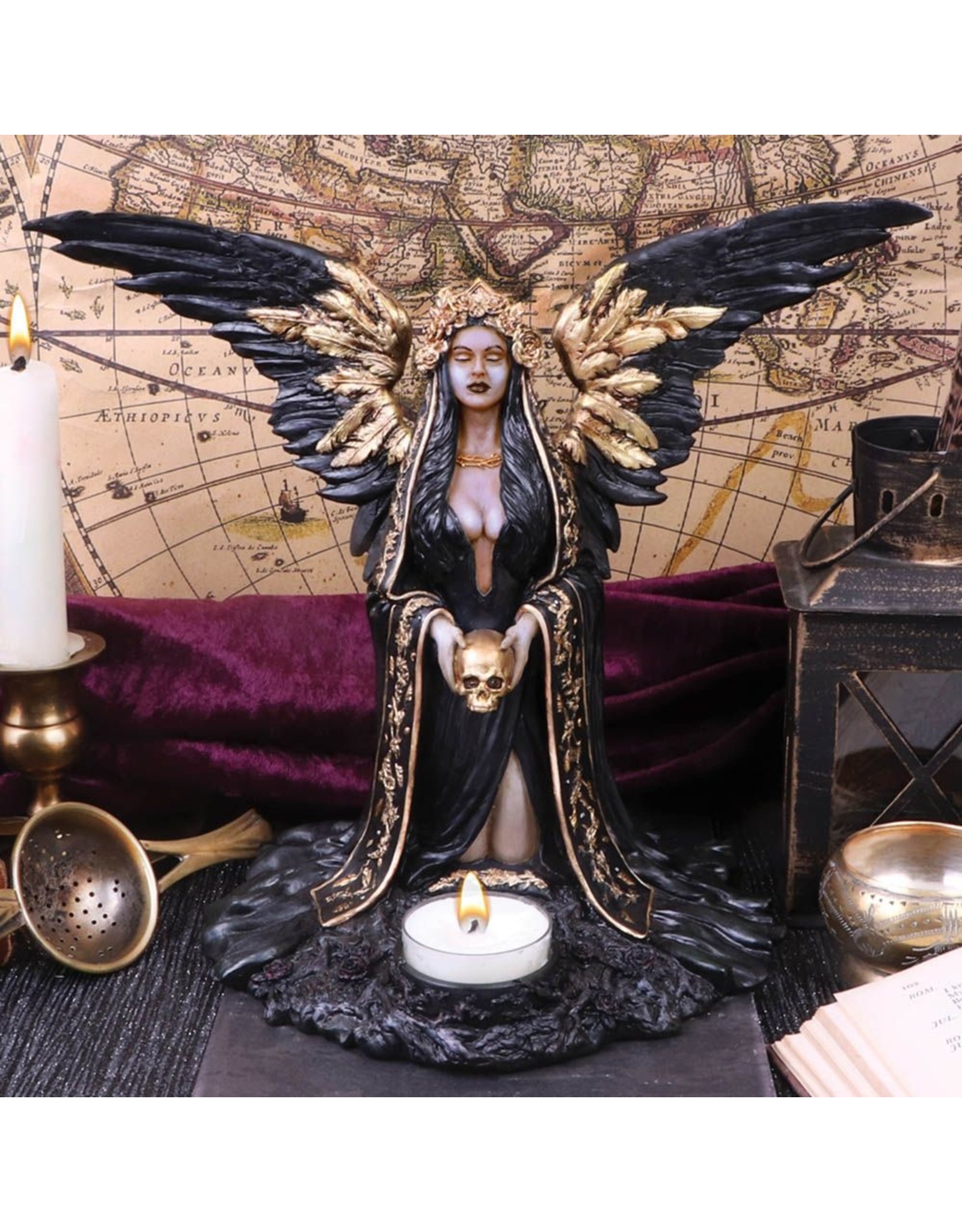 NemesisNow Giftware, beelden, collectables - Teresina Dark Reaper Angel kaarshouder