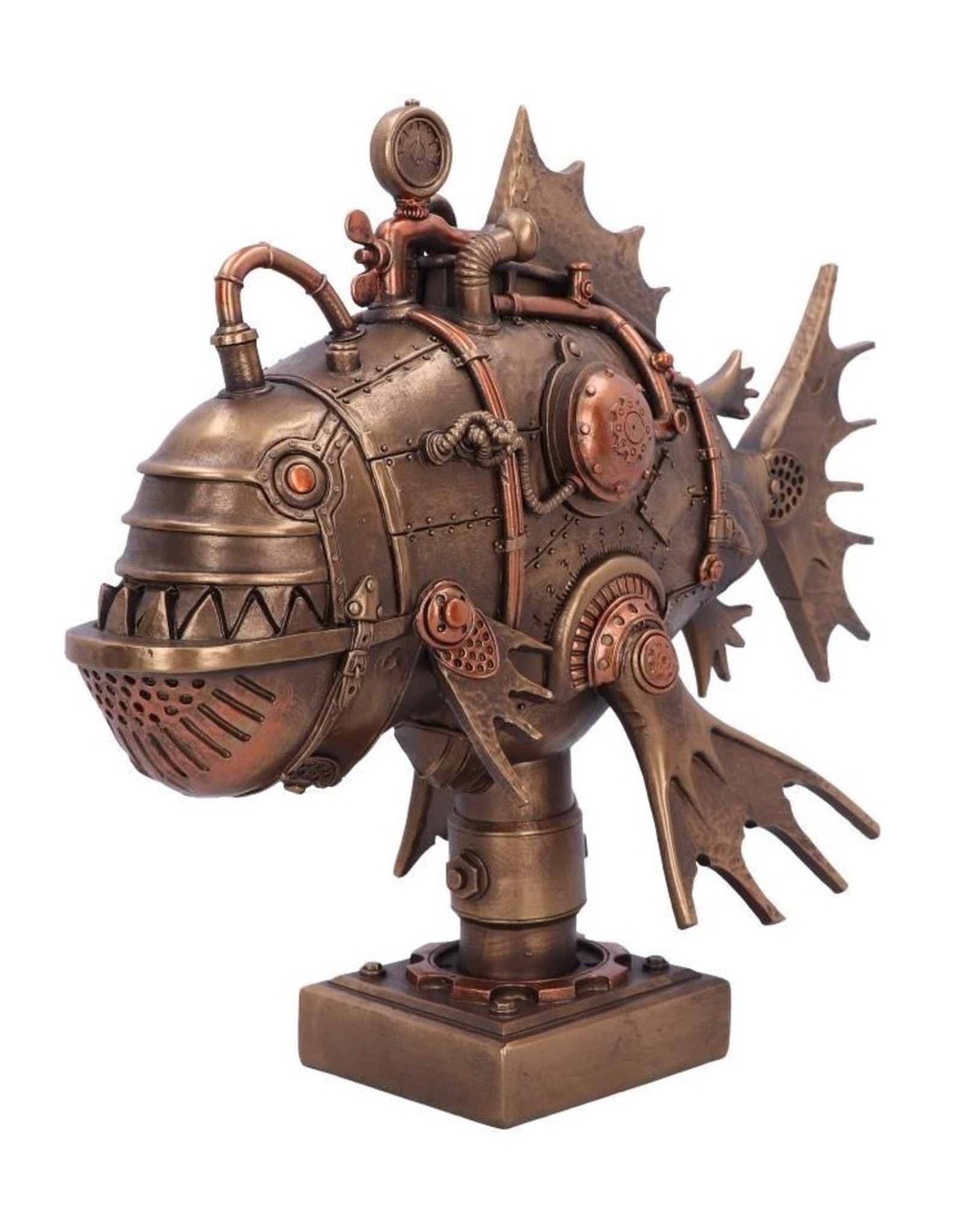 Veronese Design Steampunk Perpetual Piranha by Nemesis Now