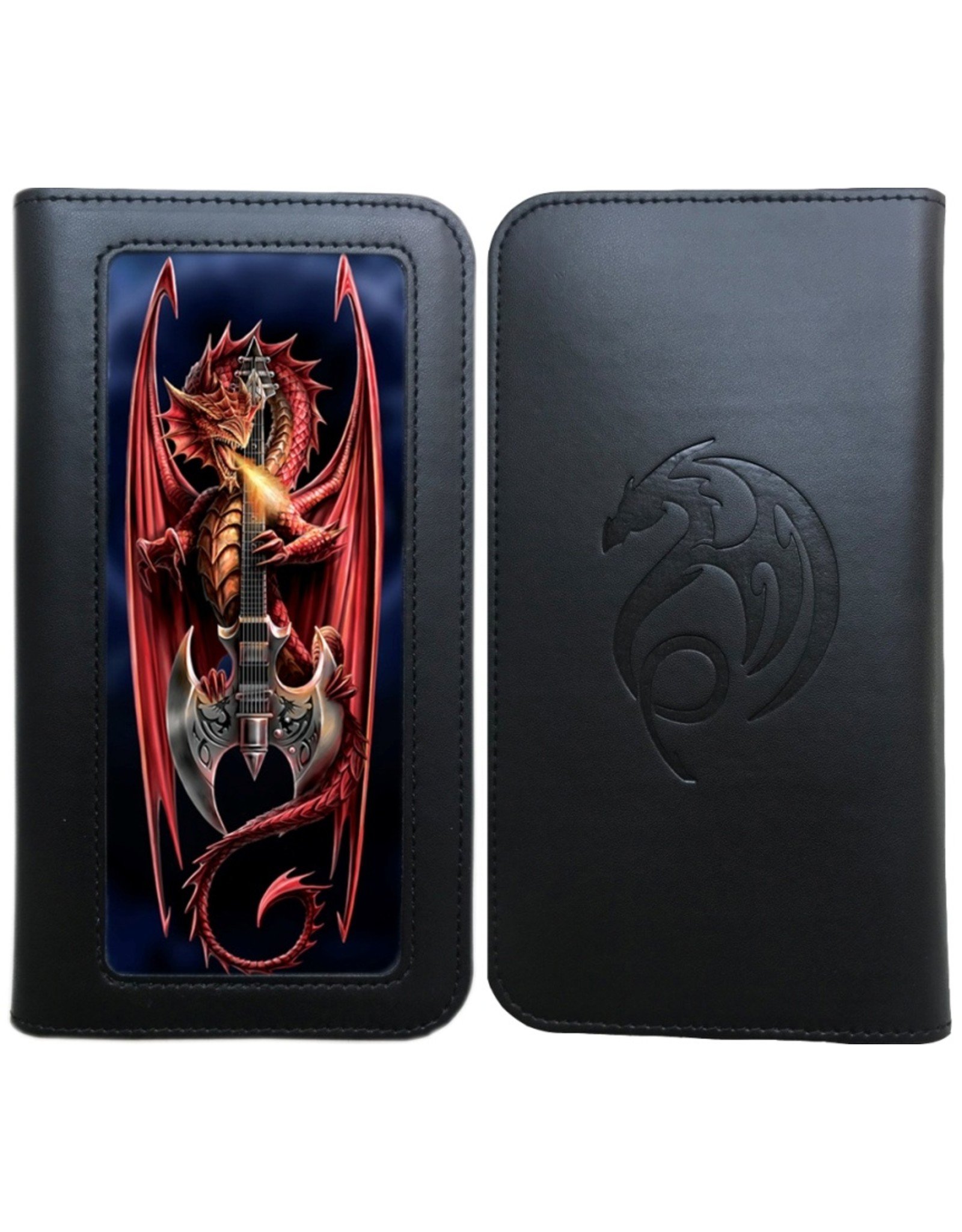 Anne Stokes 3D Wallets and Purses - 3D Lenticular Phone Wallet Dragon Power Chord - Anne Stokes