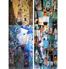Omslagdoek-Sjaal Gustav Klimt  Collage - dubbelzijdig