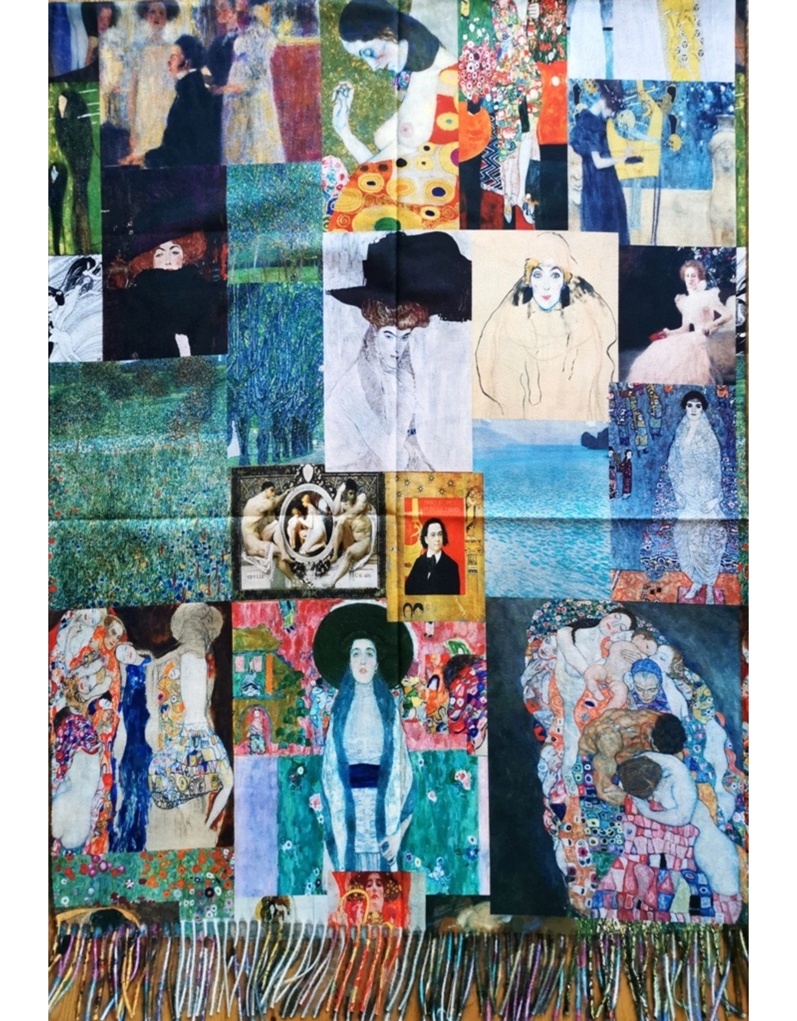 Miscellaneous - Shawl-Wrap Gustav Klimt Collage - double sided