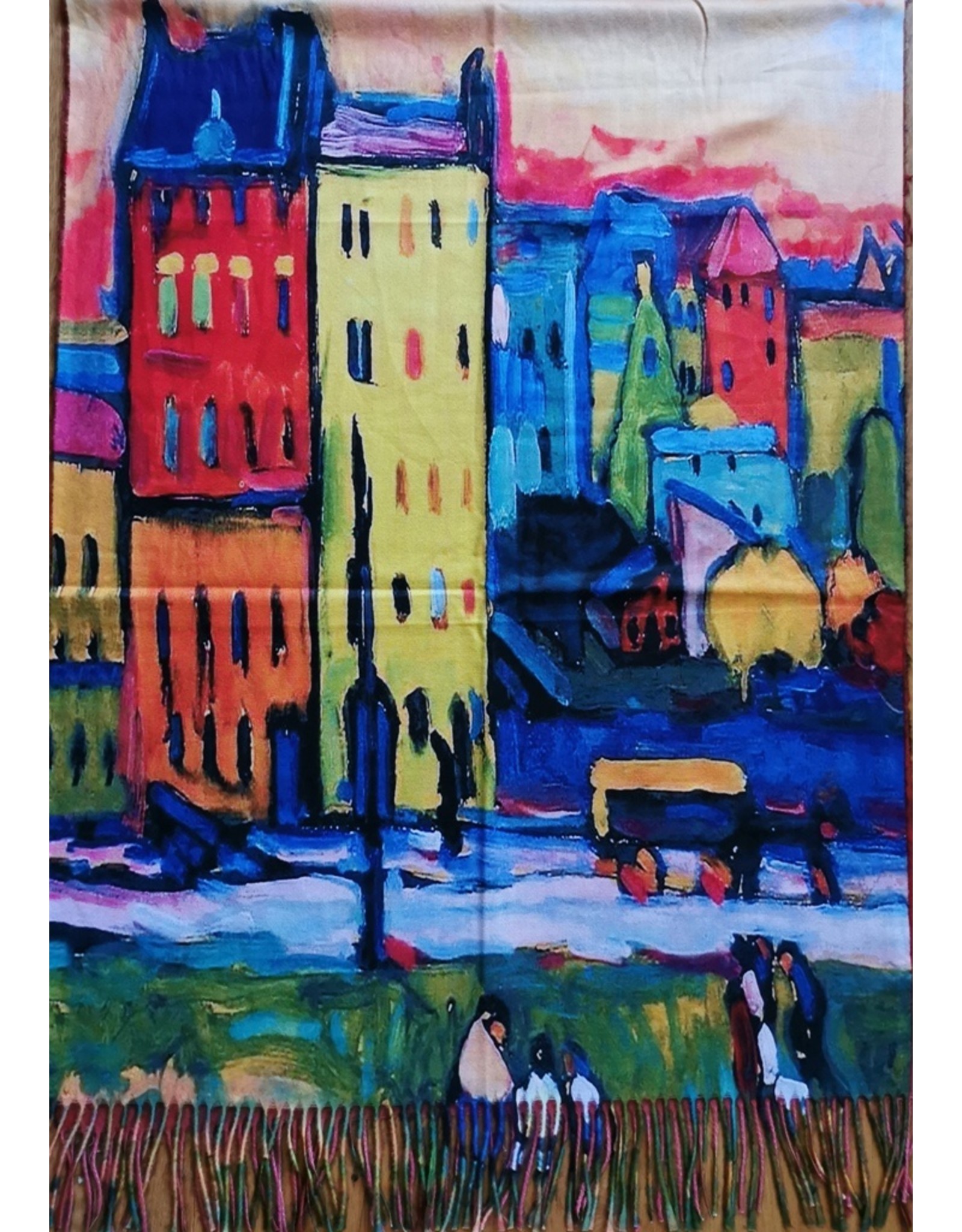 Miscellaneous - Omslagdoek-Sjaal  Wassily Kandinsky - Huizen in München