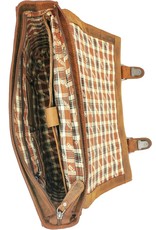 HillBurry Leren werktassen en Leren laptoptassen - HillBurry Leren Vintage Schooltas XL (Tan)