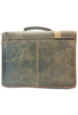 HillBurry Leren werktassen en Leren laptoptassen - HillBurry Leren Vintage Schooltas XL (Bruin)