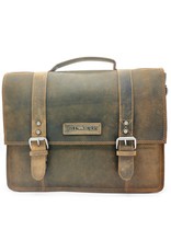 HillBurry Leather laptop bags and Leather workbags - HillBurry Leather Vintage Schoolbag XL (Brown)