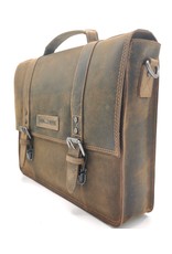 HillBurry Leather laptop bags and Leather workbags - HillBurry Leather Vintage Schoolbag XL (Brown)