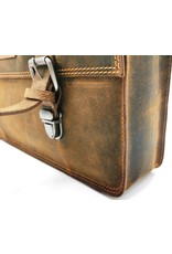 HillBurry Leren werktassen en Leren laptoptassen - HillBurry Leren Vintage Schooltas XL (Bruin)