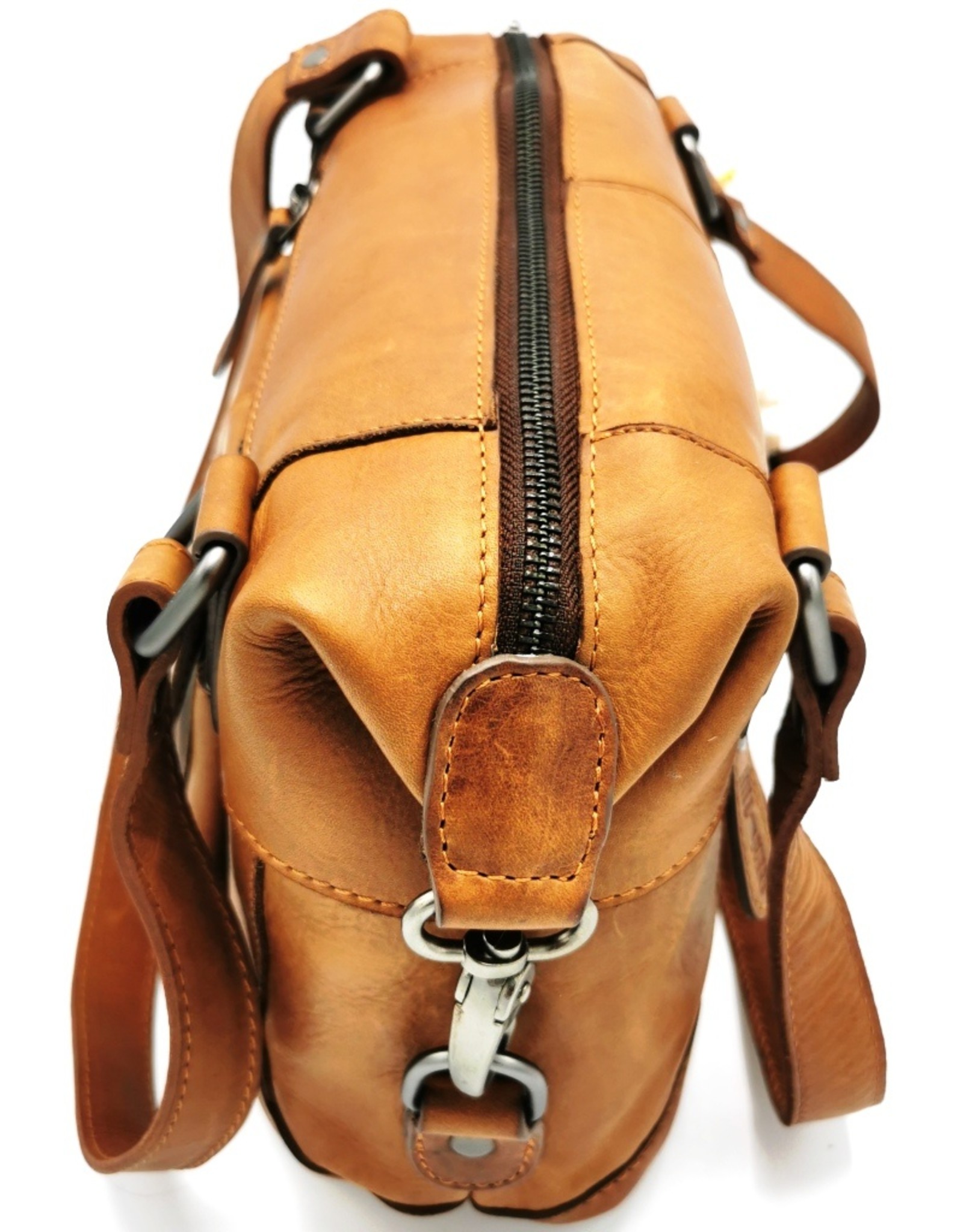 HillBurry Leren schoudertassen Leren crossbody tassen - HillBurry Leren Schoudertas medium  (cognac)