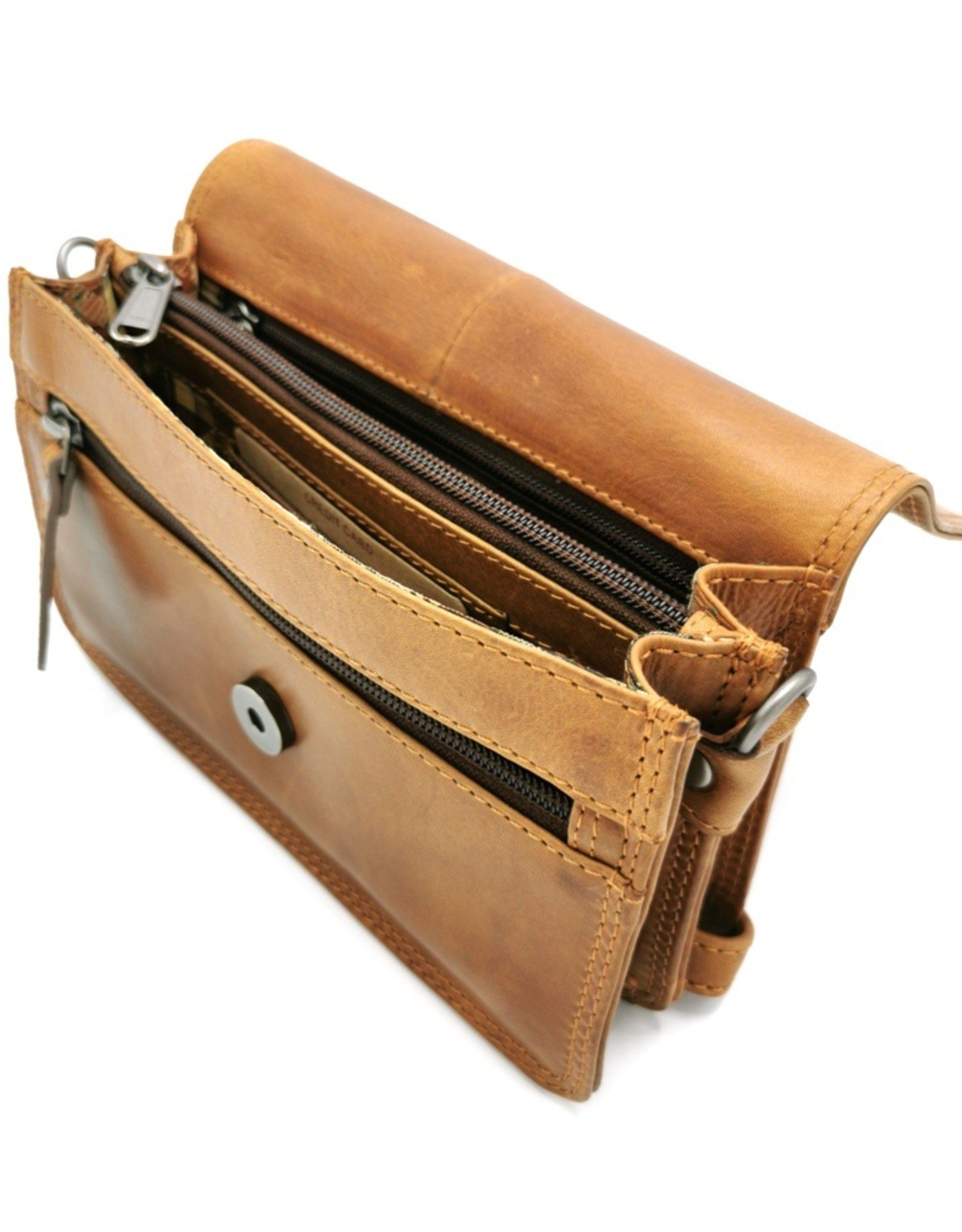 HillBurry Leather Festival bags, waist bags and belt bags - HillBurry Leather Shoulder Bag with Cover