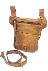 HillBurry Leather Festival bags, waist bags and belt bags - HillBurry leather belt bag - leg bag washed leather cognac