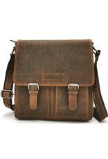 HillBurry Leather Shoulder bags  Leather crossbody bags - HillBurry Leather Crossbody bag bruin