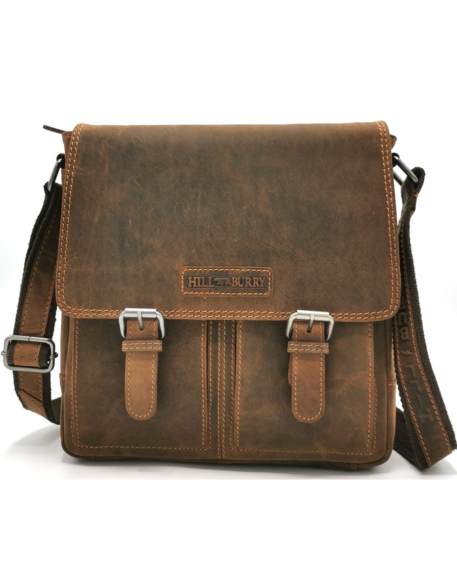 HillBurry Leather Shoulder bags  Leather crossbody bags - HillBurry Leather Crossbody bag bruin