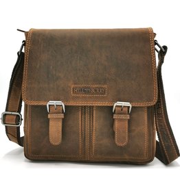 HillBurry HillBurry Leather Crossbody bag bruin