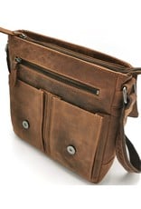 HillBurry Leather Shoulder bags  Leather crossbody bags - HillBurry Leather Crossbody bag bruin